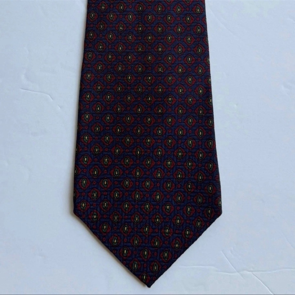 Ralph Lauren Navy and Red Geometric Tie